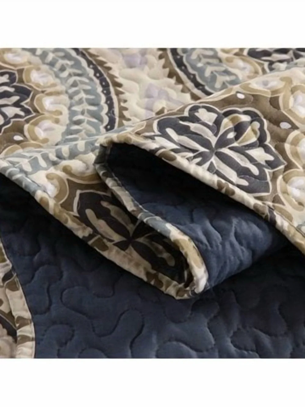Elegant Paisley king/cal king 3 piece quilt set